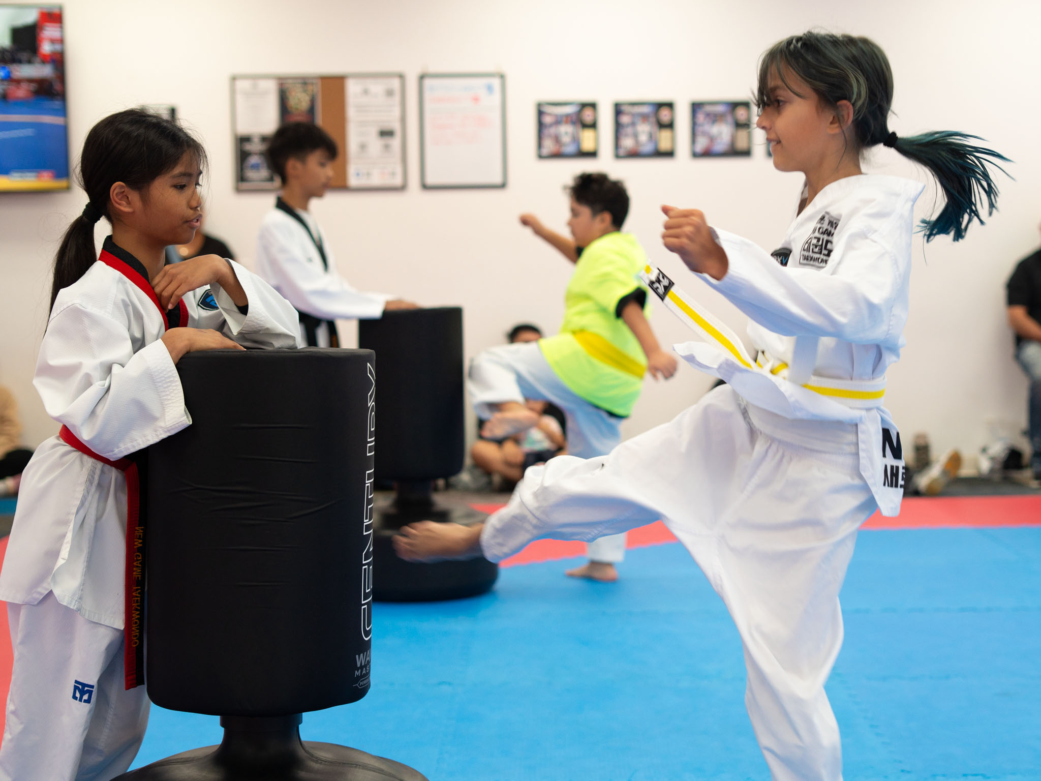Youth practicing recreational Taekwondo